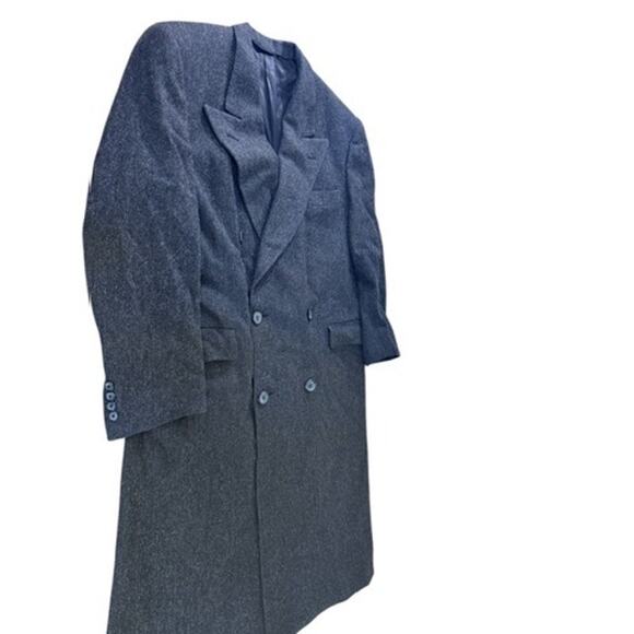 VTG Wool Coat Union Made USA Mens NO SIZE Double Breasted Heavy FINAL SALE AS IS - Picture 1 of 15